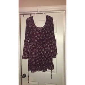 Maroon Knee Length Dress